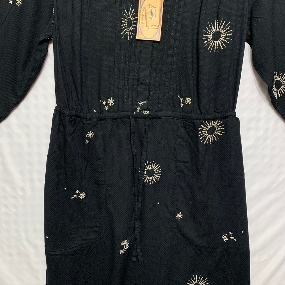 Fat Face Madagan Celestial Long Sleeve Dress NWT Sz 4 Embroidered Knee Length - Picture 6 of 10